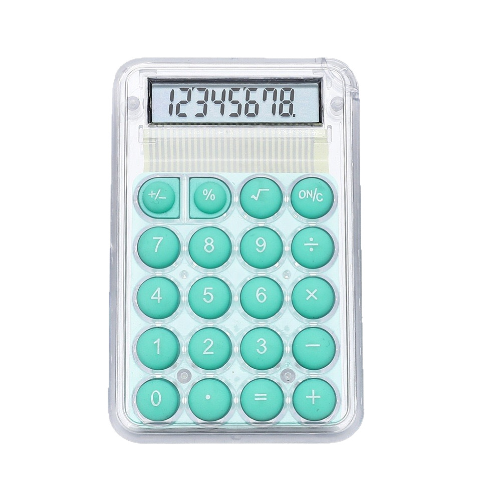 Cross-border High-value Mini Transparent Cute Calculator Pocket Portable Candy Color Student Gift