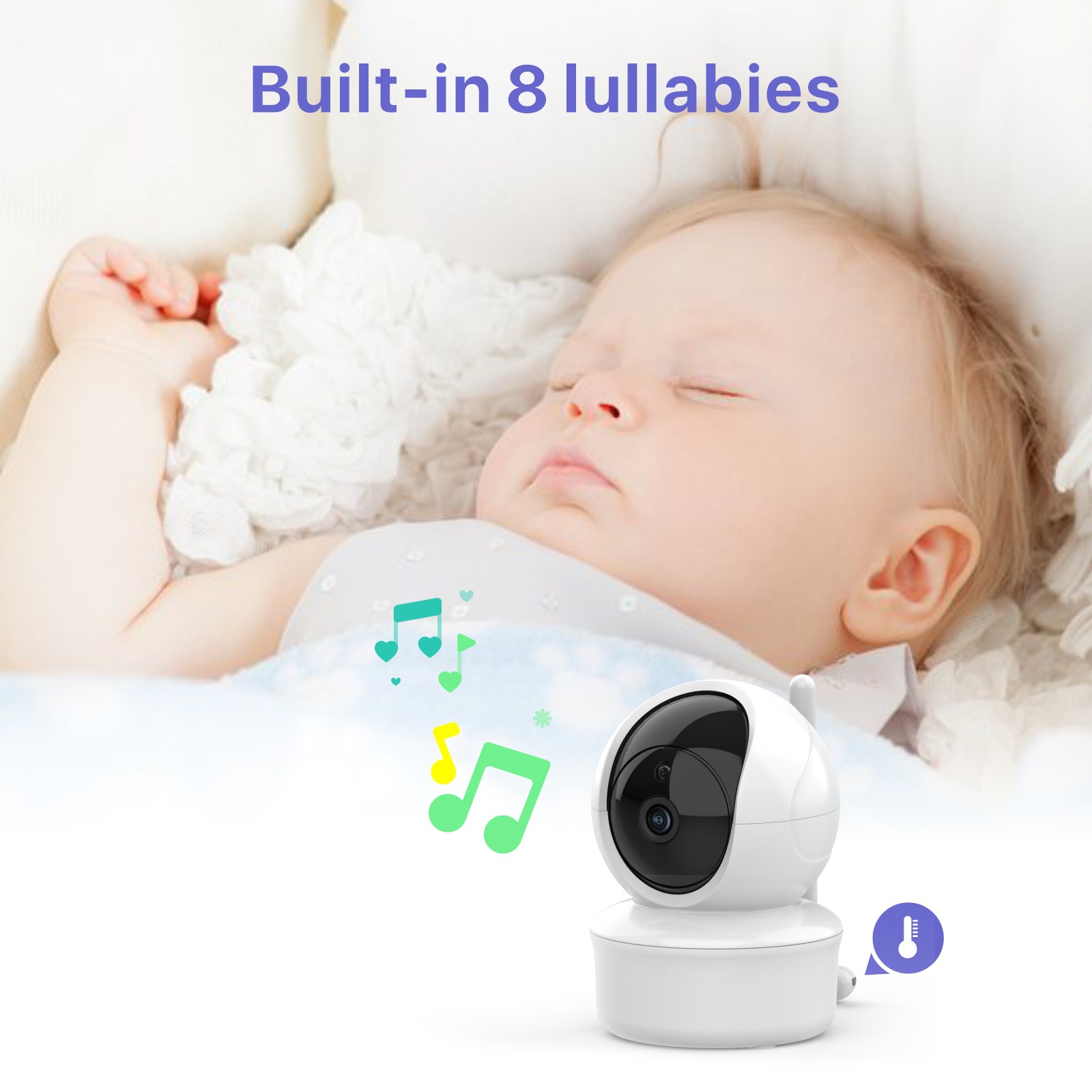 Source Factory 5inch Shaking Head Night Vision Baby Monitor Two-Way Intercom Baby Career Babymonitor