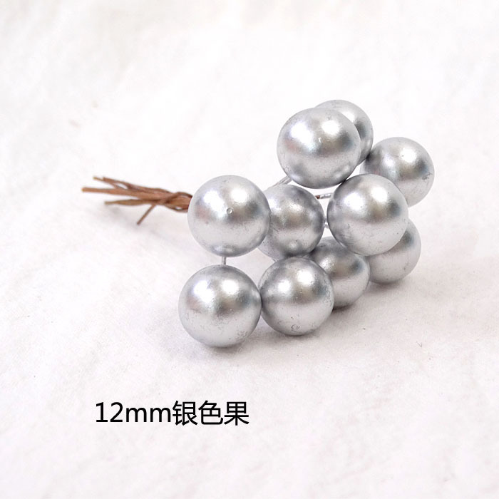 artificial small fruit red gold silver handmade diy material decorative fruit christmas wreath accessories cherry fruit