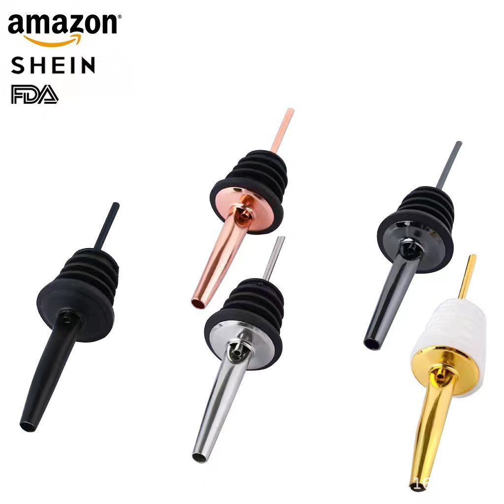 Cross-border stainless steel wine stopper pourer wine bottle stopper dual-use pourer wine mouth wine set Accessories Wholesale
