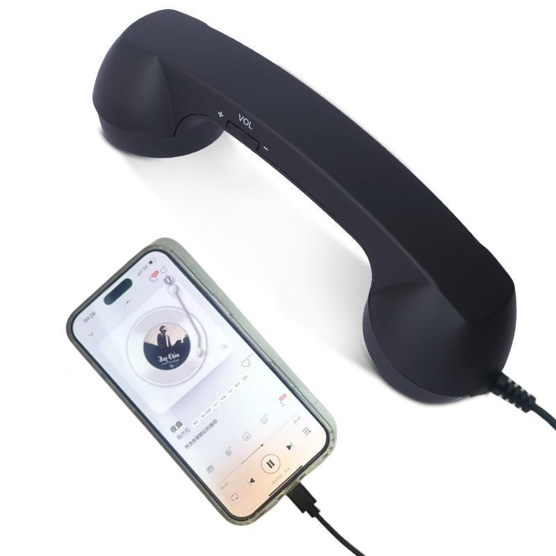 Type-C Direct Plug Mobile Phone Handset Microphone Headset Retro Telephone Landline Handle Handset C Port External Microphone