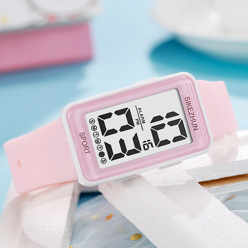 Momentum Skzhuni Cross-Border New Square Electronic Watch, Fashionable and Versatile, Outdoor Sports Waterproof Multi-Functional Model