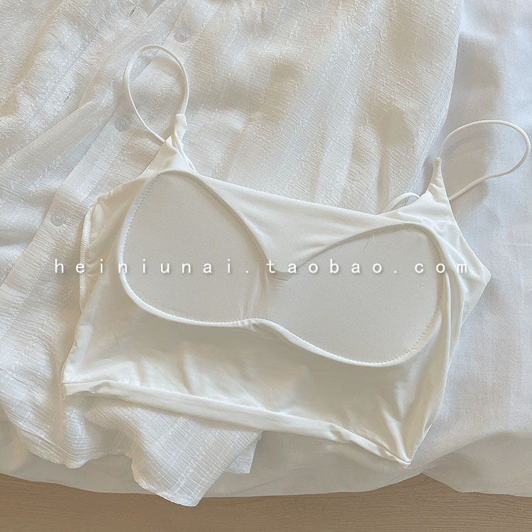 New Korean-style Solid Color Short Inner Ice Silk Summer Camisole Women's Slim-fit Beautiful Back Tube Top Outer Wearing Chest Wrap