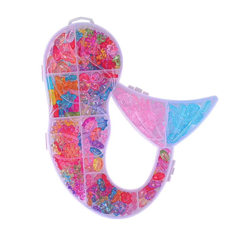 New Cross-Border Kidsren's Handmade Beaded Toys DIY Jewelry Bracelet Educational Material Package Girls Necklace Gift Box