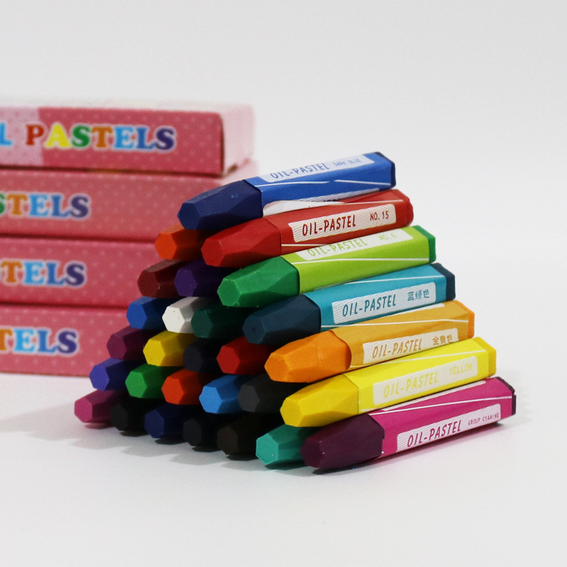 Hexagonal Oil Pastels 8 Colors 24 Colors Children's Painting Crayons Kindergarten Art Institution Graffiti Coloring Creative