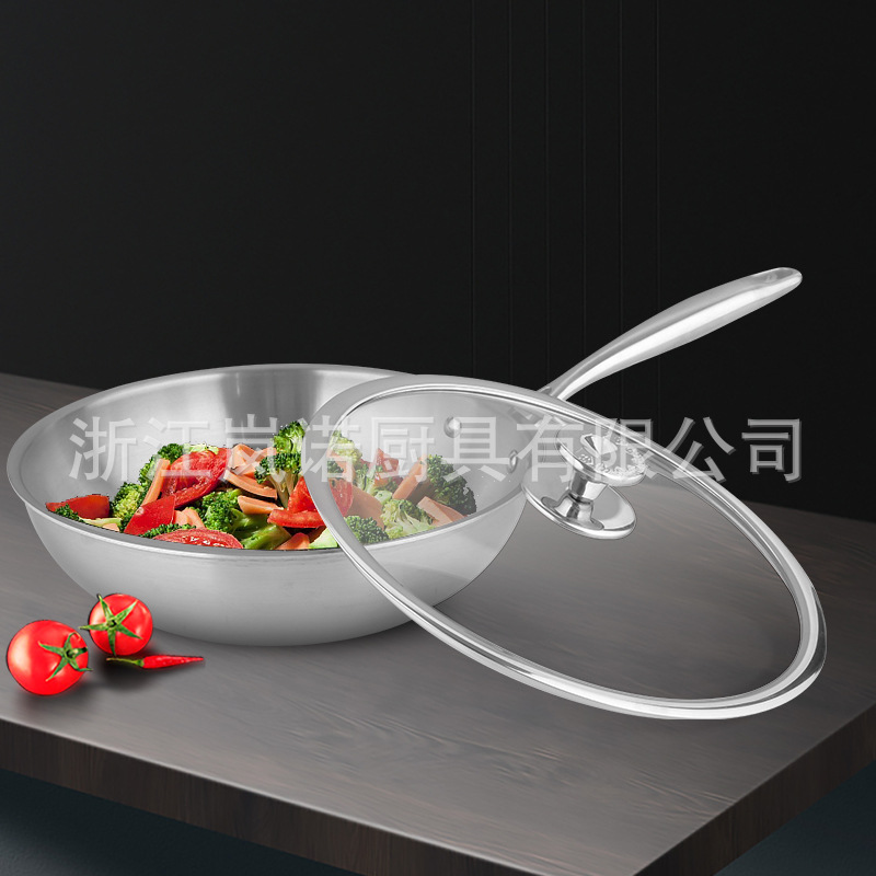 New Pure Titanium Pot, All Titanium, Chinese-Style Titanium Wok, Uncoated Pan, Gas Stove, Induction Cooker, Universal Non-Stick Pan