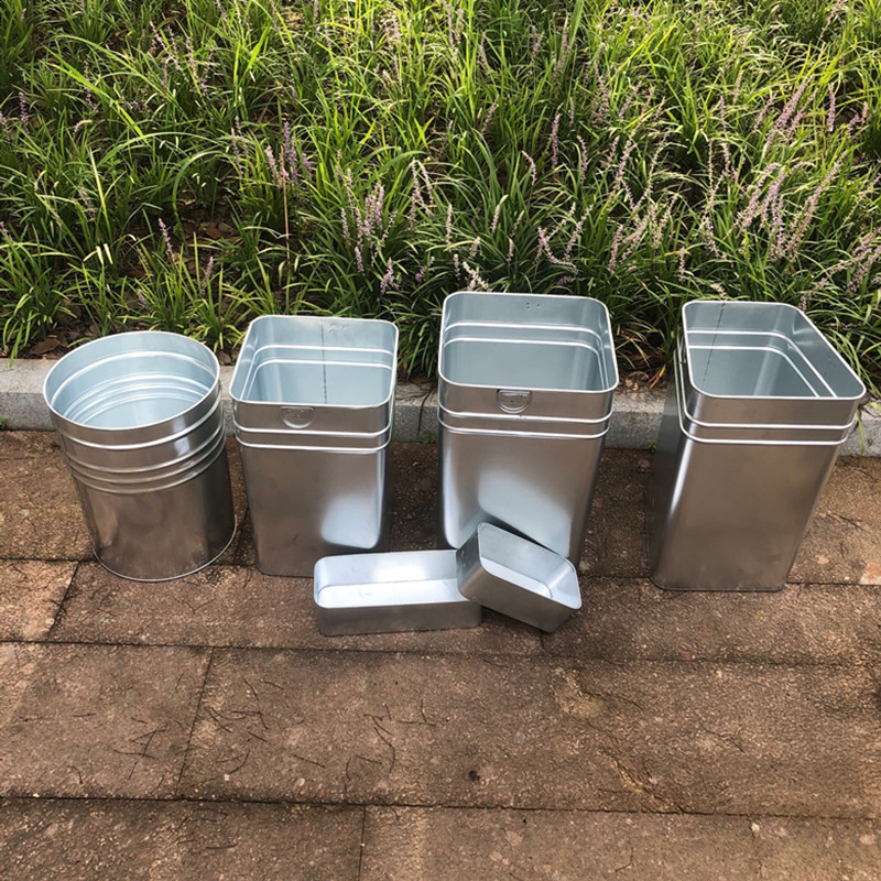 Outdoor Trash Can Liner, Thickened Stainless Steel Iron Sheet Round Barrel, Square Storage Manufacturer Wholesale