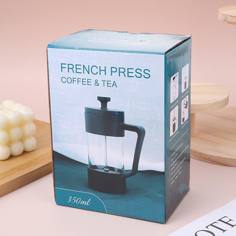 French press high borosilicate glass household French filter press coffee maker tea maker seven-character press