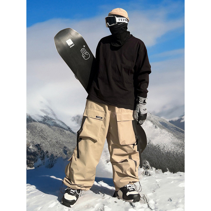 New American-Style Ski Skirt Suit for Men and Women, Professional Snowboard Waterproof and Warm Thickened Ski Pants for Women, Snow Suit