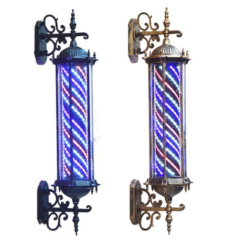 Barber shop turn light wall hanging hair turn light led hair salon retro wall hanging outdoor waterproof sign palace light box