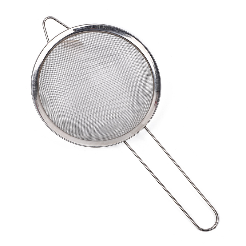 Cooking Deep-Fried Pointed-Ear Oil-Proof Spoon Stainless Steel Wide-Side Filter Mesh Leakage Household Large Colander