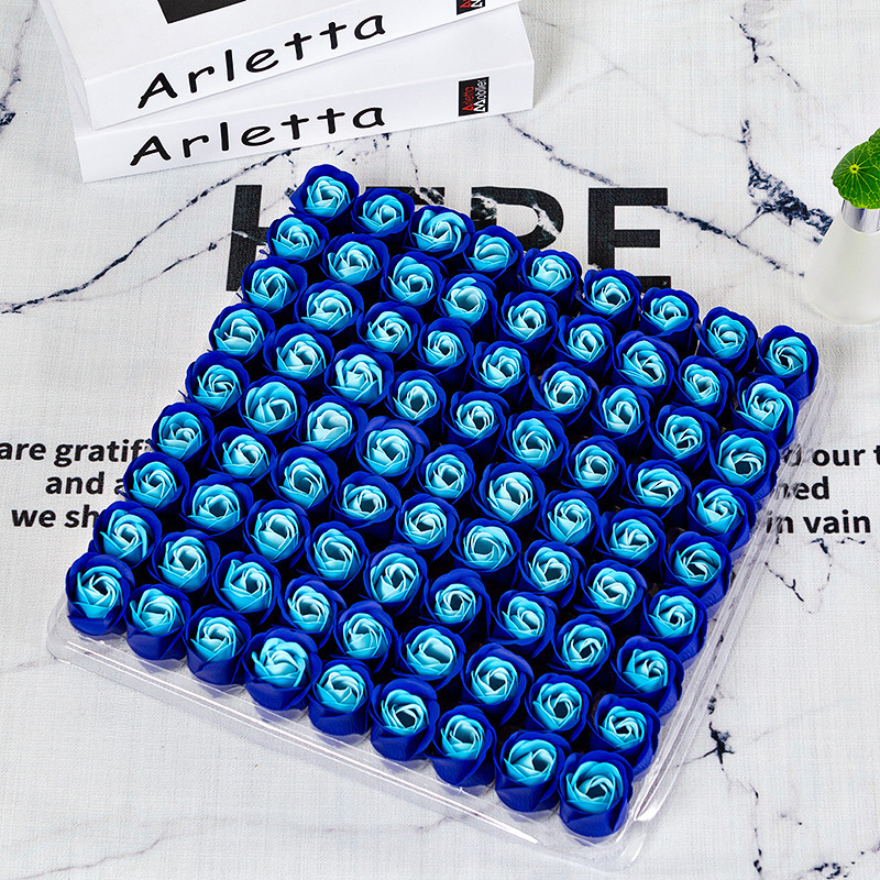 Handmade artificial flower soap flower head thickened three layers without base rose flower soap flower soap flower wholesale