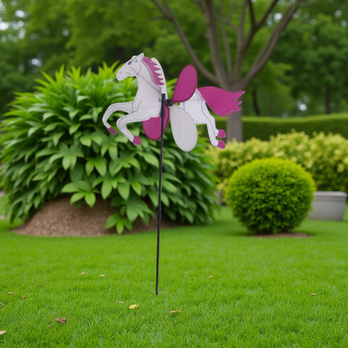 Street Stall Children's Toys Year of the Horse Fabric Three-Dimensional Windmill Outdoor Decoration Color Wholesale Inventory Processing Special