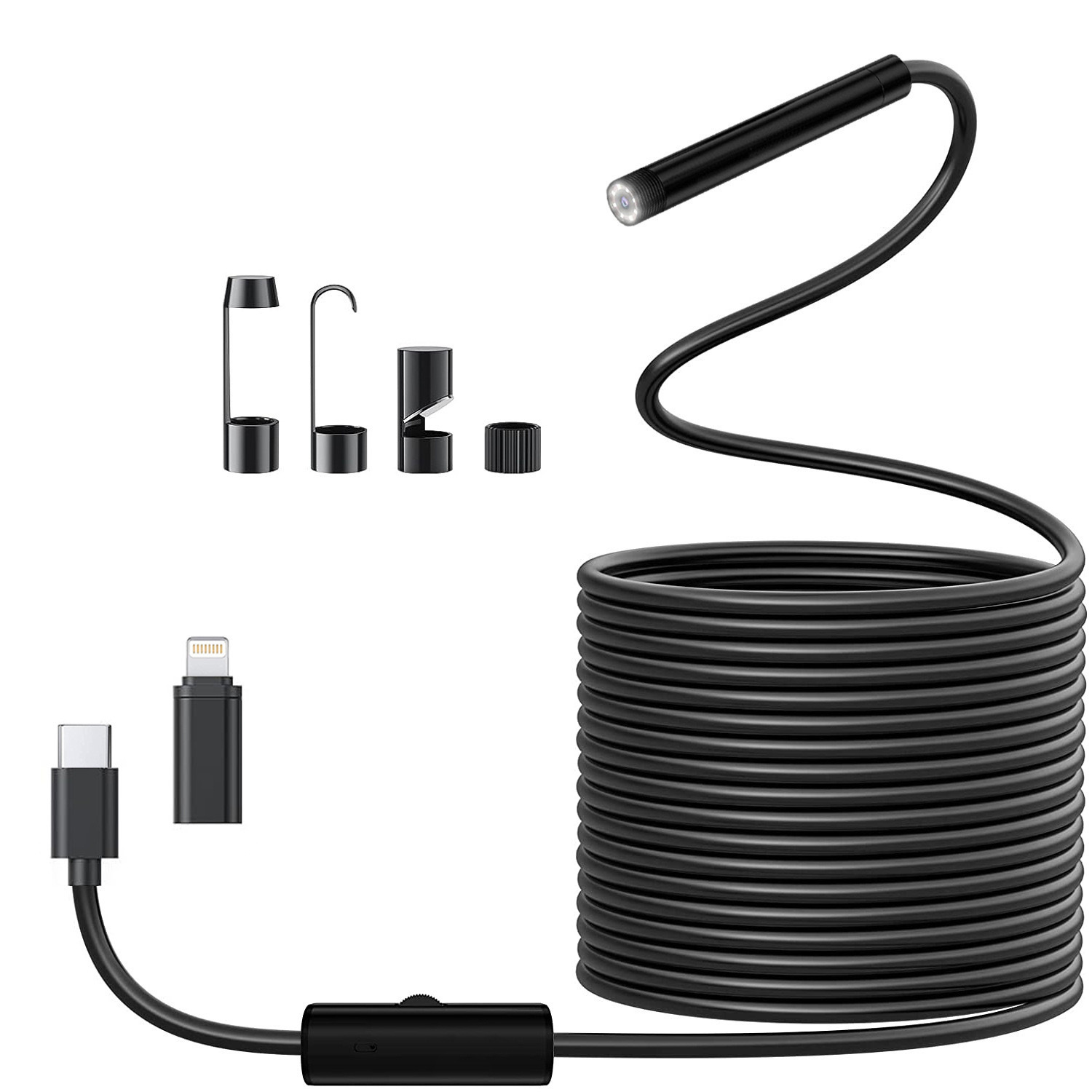 8mm Apple Android Phone Endoscope Video Recording Car Repair Pipeline Industrial Inspection Inspection Camera Waterproof