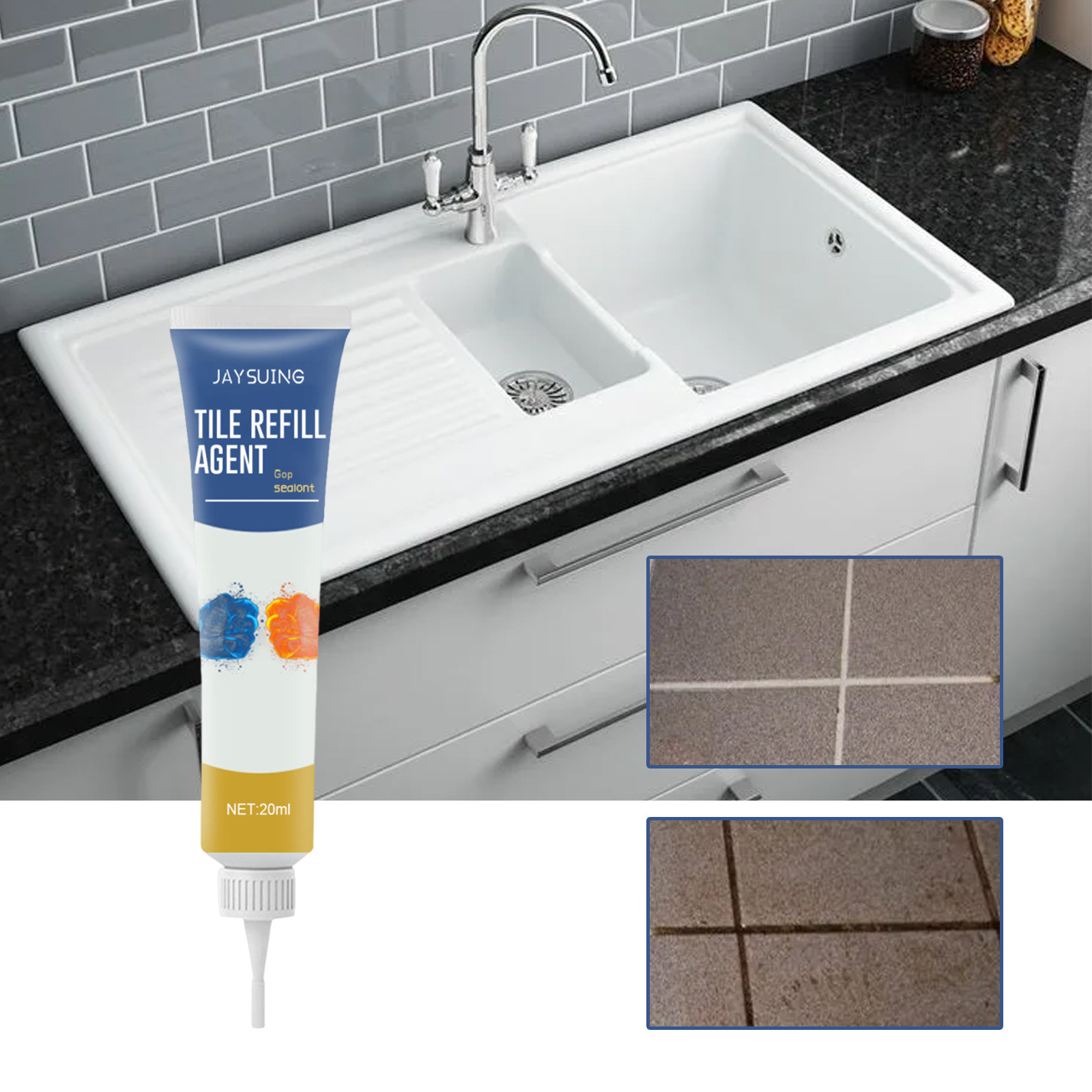 Jaysuing Sewing Agent Household Kitchen and Bathroom Waterproof Mildew-proof Floor Tile Joint Filling and Jointing Agent Tile Sewing Agent