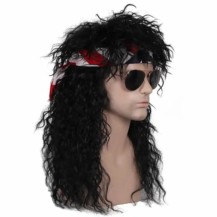 Spot 80S rocker wig European and American Halloween Rock Music Party Wig Headgear Unisex