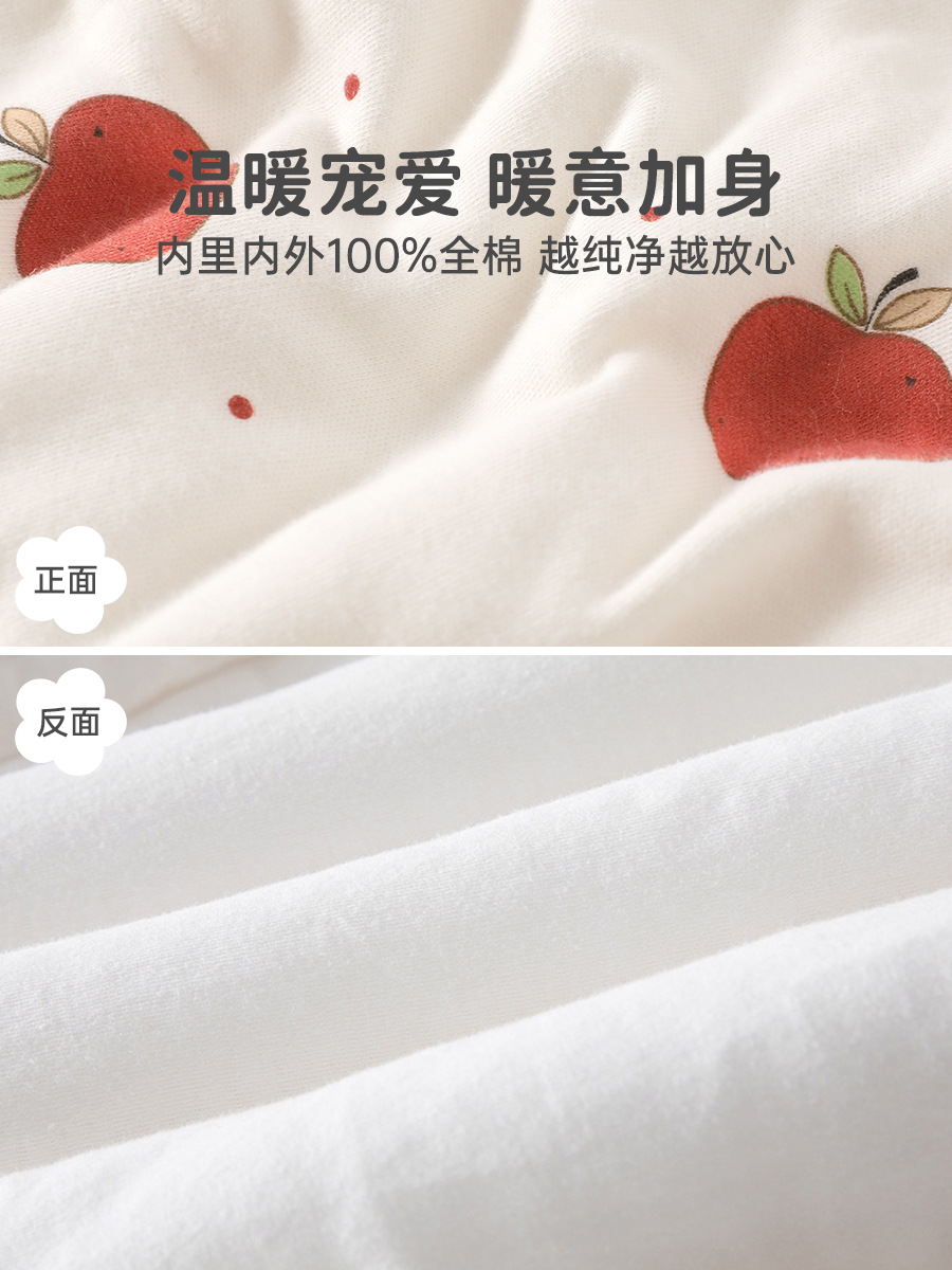 Baby Thickened Cotton-Padded Jumpsuit for Girls, Autumn and Winter Crawling Clothes, Class A, Suitable for Going Out or Wearing at Home, 200g, New Model