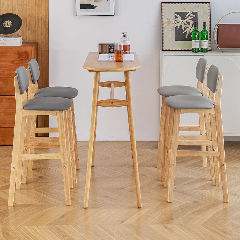 Bar Chair Home Island Backrest High Stool Commercial Solid Wood Front Desk Cashier Chair European Style Bar Chair Bar Stool