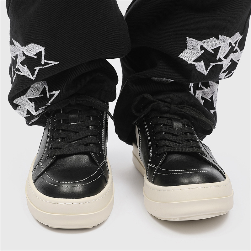 2024 New Thick-soled Fashionable All-match Comfortable White Shoes Laser Hollow-out Niche Minor Style Design Casual Shoes