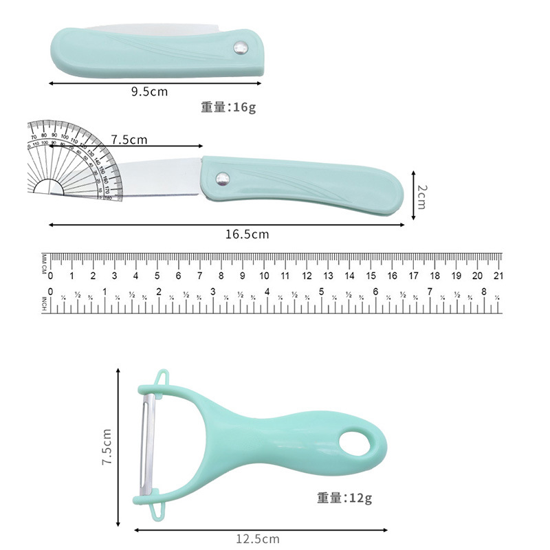 Household Cutting Board Kitchen Knives suit Dormitory Supplementary Food suit Folding Portable Fruit Knife Peeler Second-Use