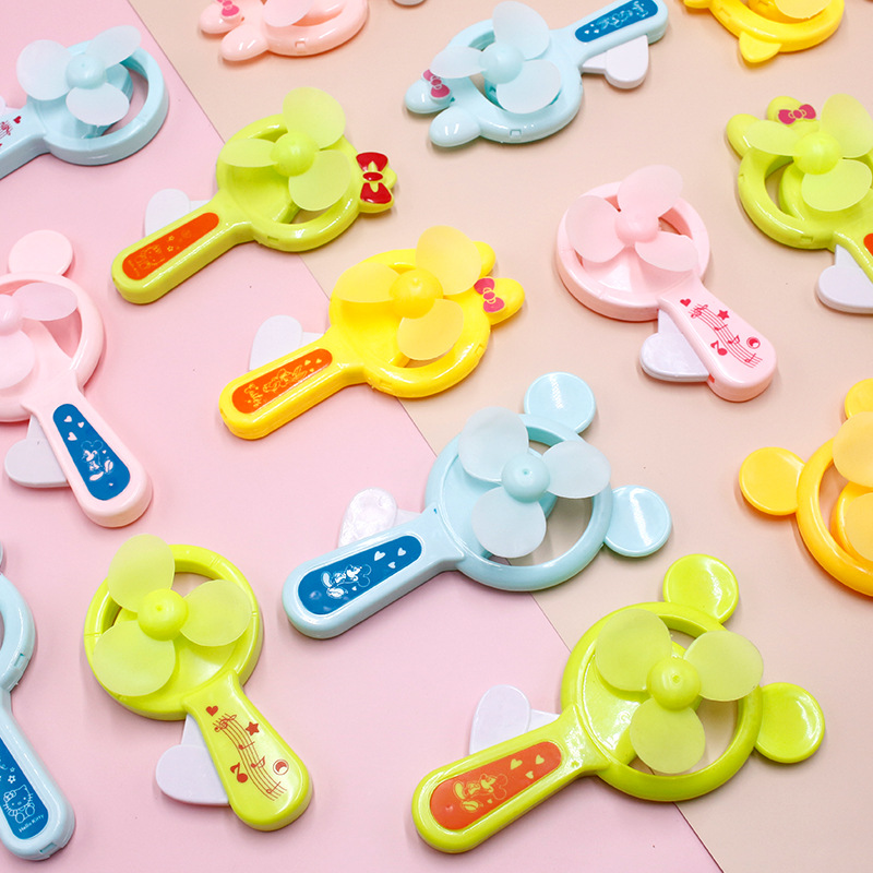 Summer cool creative cartoon hand fan mini portable children's small fan push hand manual fan