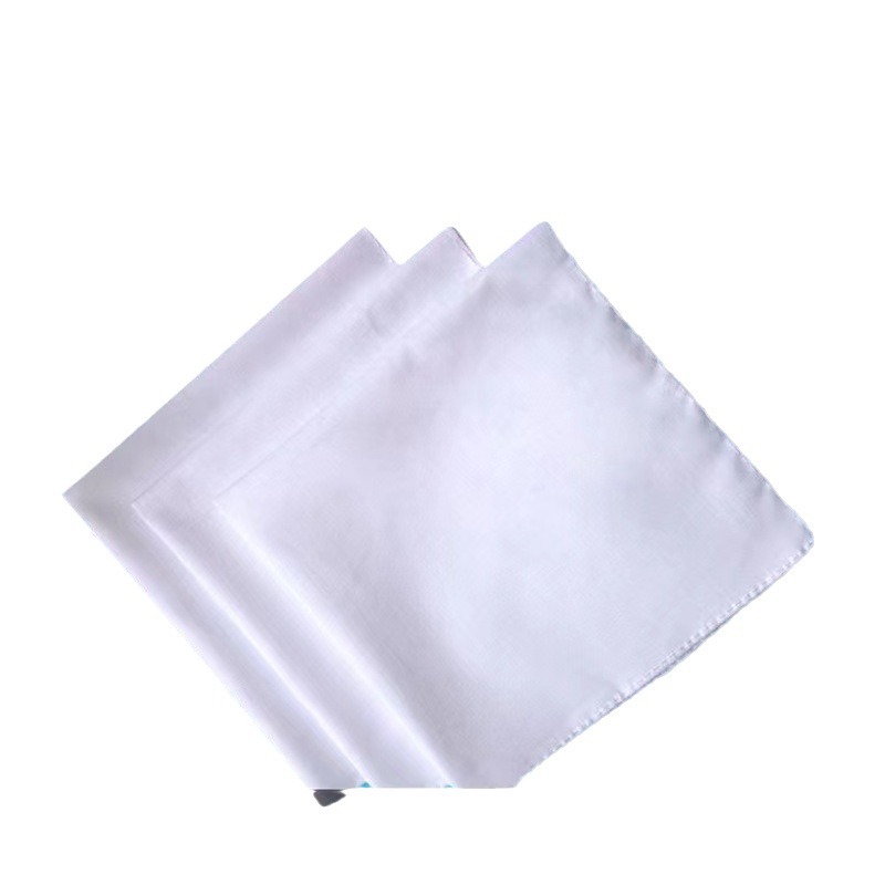 Tie-Dyed Cloth Pure Cotton Extension-Dyed Square Towel Plant-Dyed Handkerchief Kindergarten Knock-Dyed Cotton Pure White Indigo-Dyed White Fabric