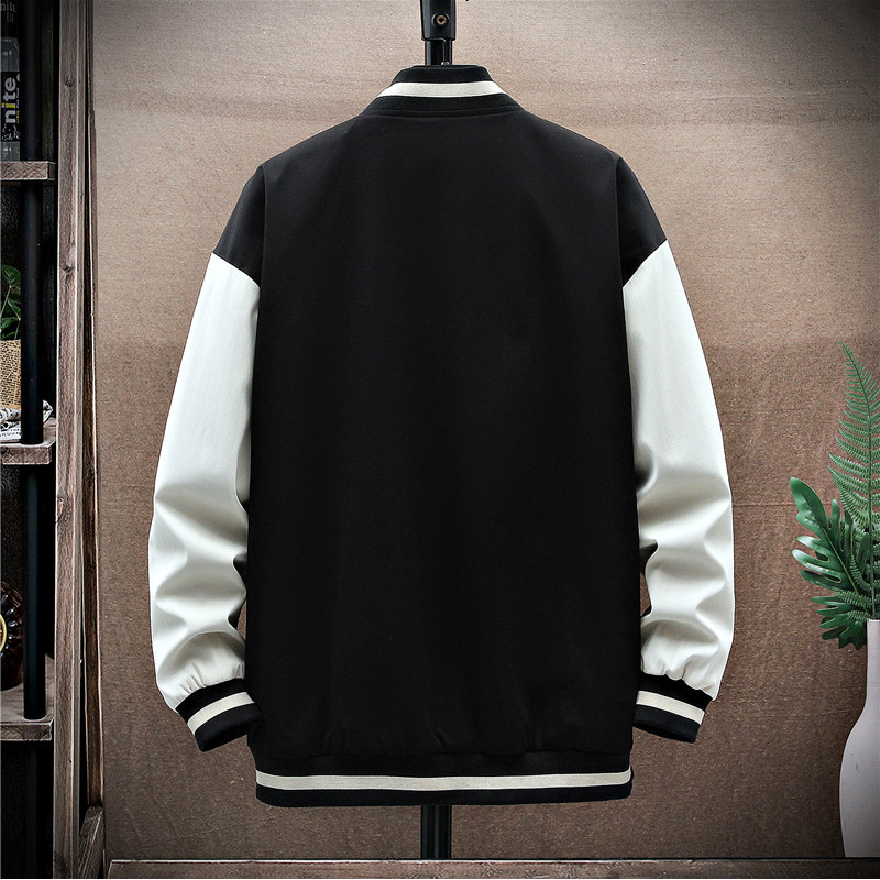 2022 Spring Plus Size Baseball Uniform Men's Fat Men's Fashionable All-match Baseball Collar Jacket Youth Loose Men's Autumn Clothes