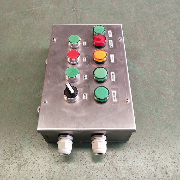 Кнопочный блок Ah0.6/12 для угольных шахт, безопасный по своей сути, может быть оснащен несколькими типами кнопок, корпус из нержавеющей стали 304