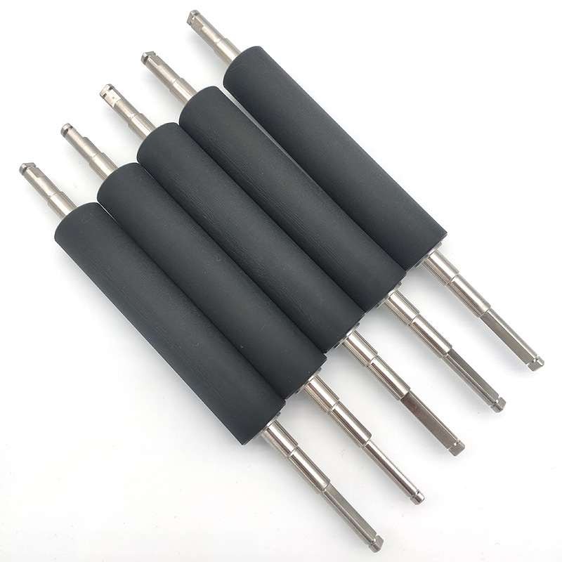 Surface single printer driven rubber roller roller active rubber wheel wholesale copier rubber roller rotating base