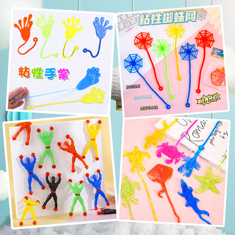 Climbing Wall Spider-Man Toy Children's Decompression Artifact Sticky Palm Creative Trick Sticky Spider-Man Sticky Wall-Man