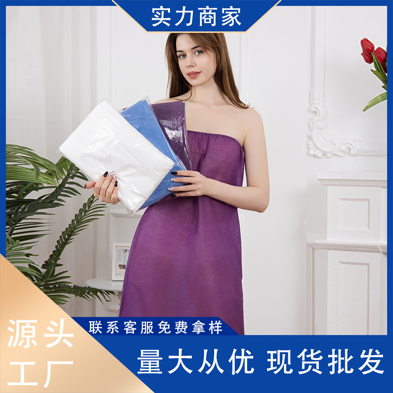 Одноразовый банный халат для женщин, нейлоновая юбка, для сауны и спа, оптовая продажа