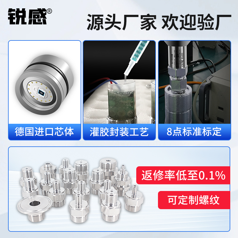 Stainless Steel Explosion-Proof Pressure Transmitter Diffused Silicon High-Precision Water Gas Vacuum Hydraulic Sensor to 4-20Ma