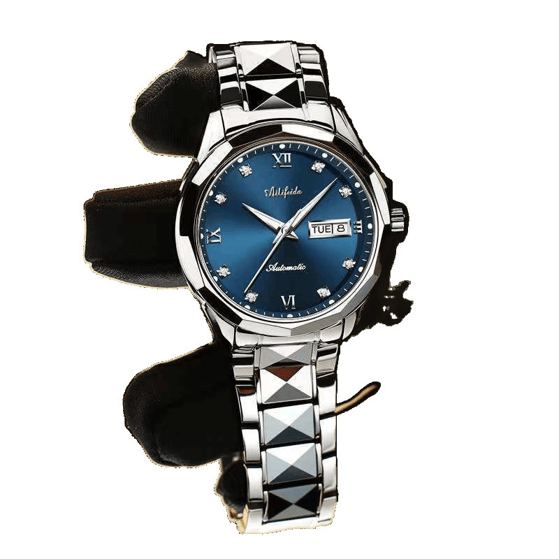 Swiss Double Simple Luminous High-End Men's and Women's Waterproof Watches Calendar Watches Couple Models a Pair of Fully Automatic Mechanical Watches