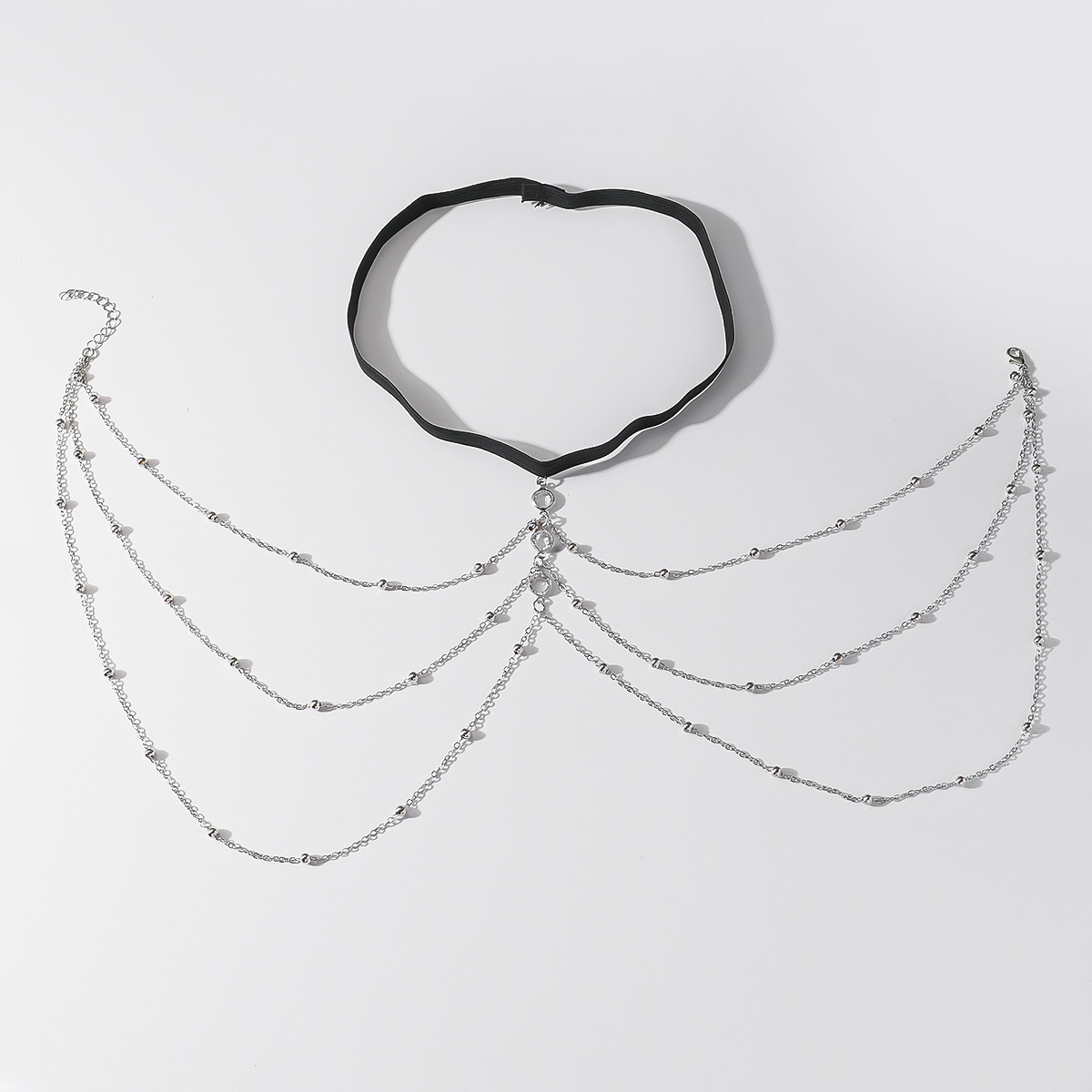 European and American Trendy Rhinestone Elastic Leg Chain Women's Fashion Rhinestone Thigh Chain Simple Street Shooting Chain Beach Accessories Ready Stock