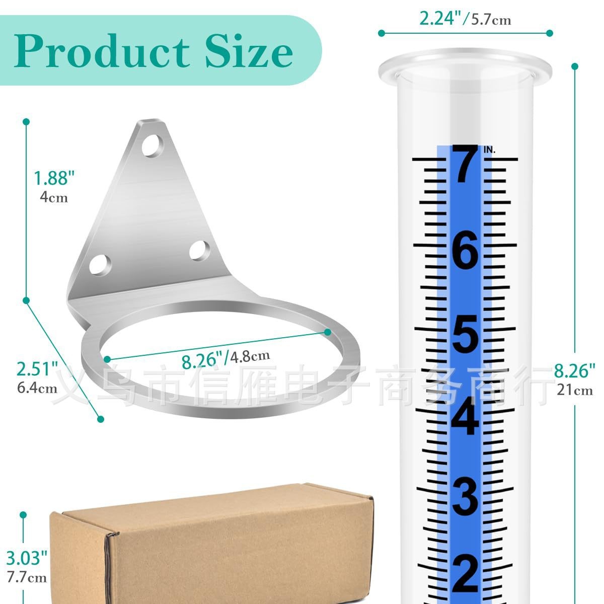 Rain gauge capacity meter bracket column installation rain gauge courtyard garden outdoor stainless steel mounting frame