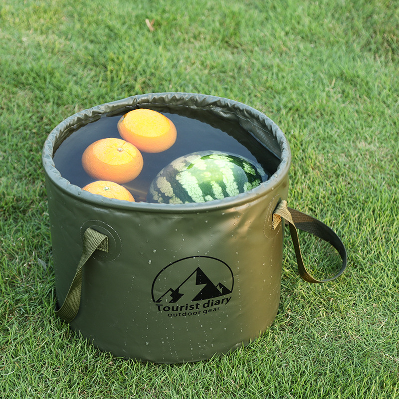 Portable Bucket Outdoor Vegetable Washing Car Washing Fishing Bucket Car Storage Bucket Portable Folding Laundry Basin Multi-function Washbasin