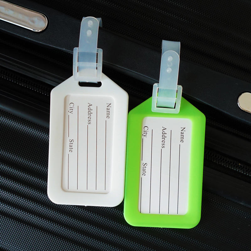 Cross-border PP luggage tag logo boarding name carry-on tag checked luggage information tag multi-function luggage tag