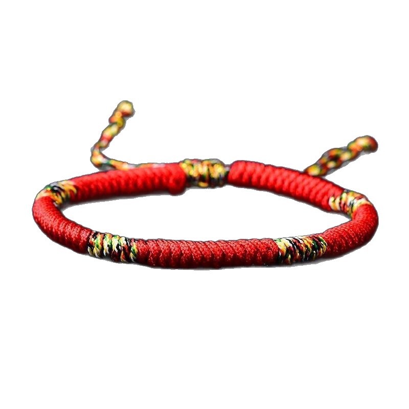 Colorful Rope Bracelet, Zodiac Year Red Rope Bracelet, Men's and Women's Kidsren's Couple's Hand-Woven Rope Gift, Purely Handmade