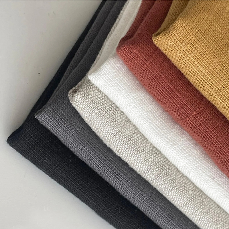 9 Pieces of Pure Hemp Fabric, Thickeneded and Washed, Extra Wide Hemp Fabric, Suitable for Autumn and Winter Pants Fabrics, Ready for Wholesale