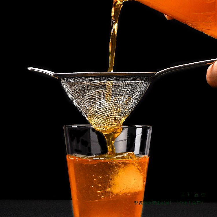 Stainless Steel Triangular Strainer Cocktail Filter Ice Strainer Funnel Filter Bartender Tool