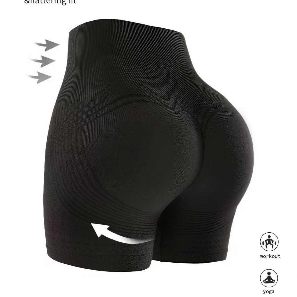 Популярные высокие шорты для йоги, с эффектом подтяжки ягодиц, для бега и фитнеса