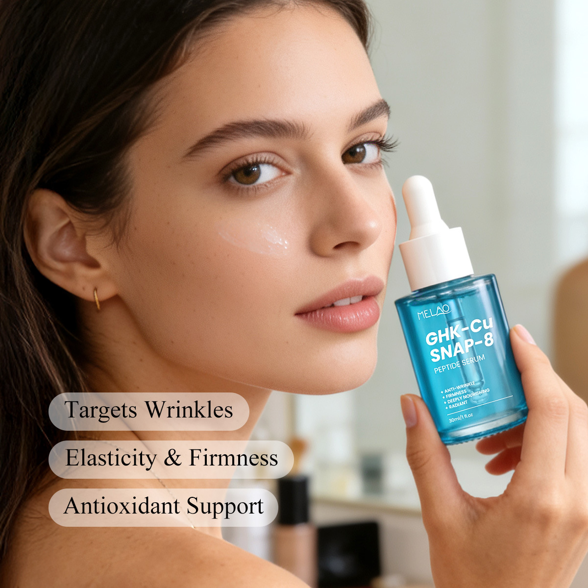 Cross-Border New Product Blue Copper Peptide Essence Firming and Reducing Fine Lines Facial Care Moisturizing Blue Copper Peptide Snap-8 Original Solution