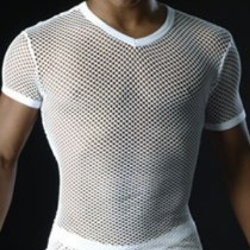 Zhongshan Wholesale Men's Transparent Mesh Short-Sleeved Fashionable Men's Performance Underwear Popular Foreign Trade Style Breathable
