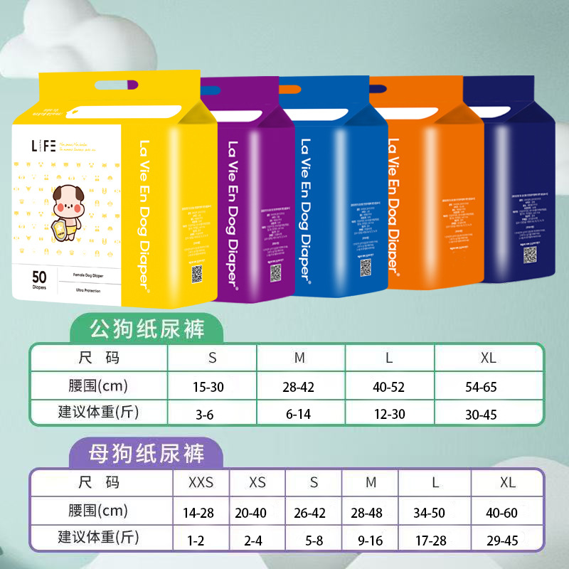 Diapers for male dogs Diapers for dogs Teddy small dogs Pet physiological period safety pants for dogs Diapers