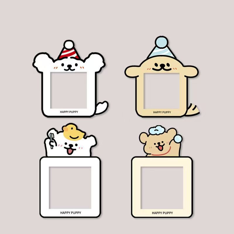 Cute Puppy Switch Sticker Household Socket Frame Cover Creative Switch Protective Cover Felt Decorative Wall Sticker Self-adhesive