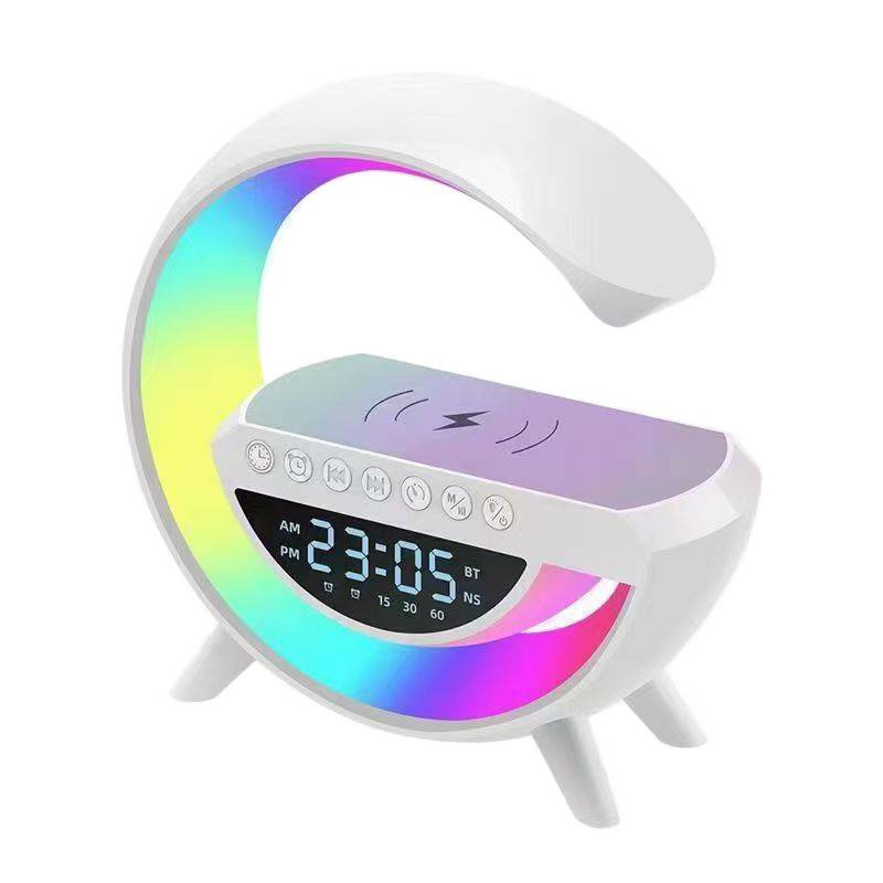 Big G3401Mini Cross-Border New Small g Bluetooth Speaker Wireless Charging Alarm Clock Atmosphere Light Multi-Function Bluetooth Speaker