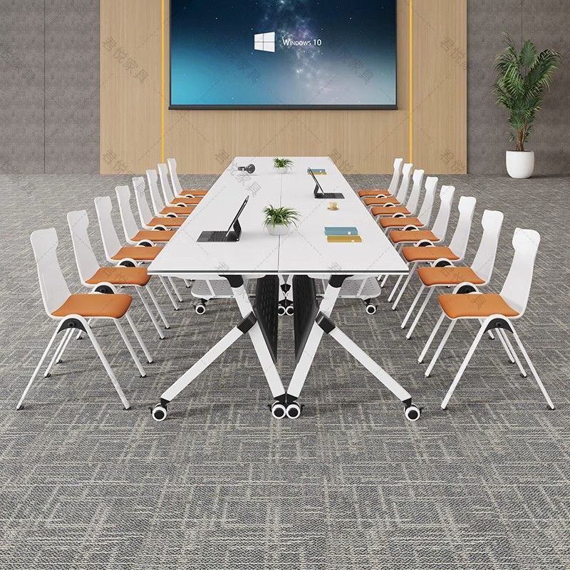 Тренинговые столы и стулья для двоих, рабочие столы для сотрудников, свободная комбинация длинных столов для студентов, многофункциональные складные тренинговые конференц-столы