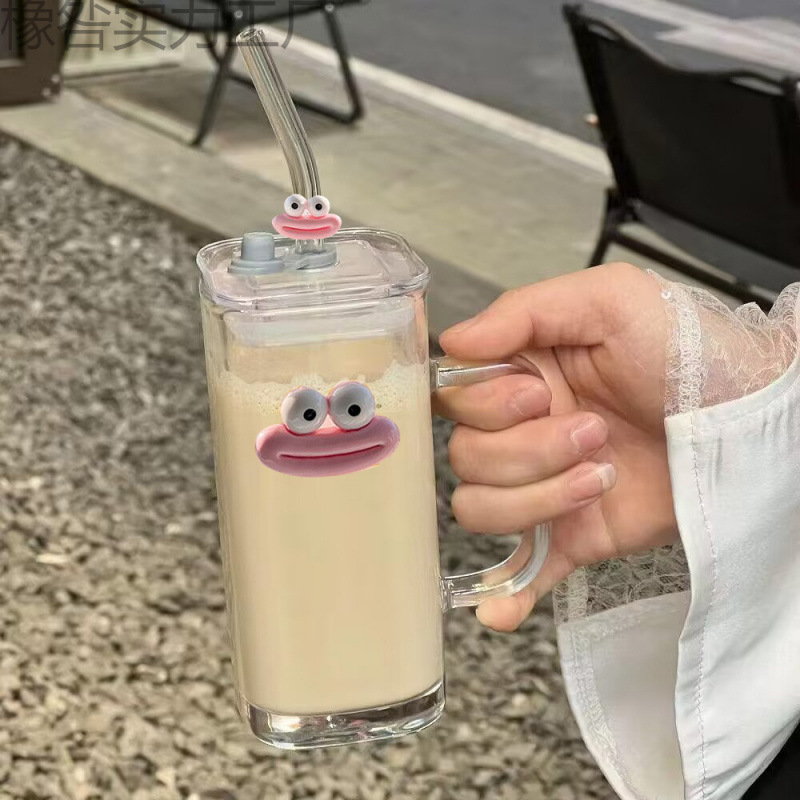 Креативный квадратный стакан для кофе с соломинкой, сезон обратно в школу, женский стакан для воды