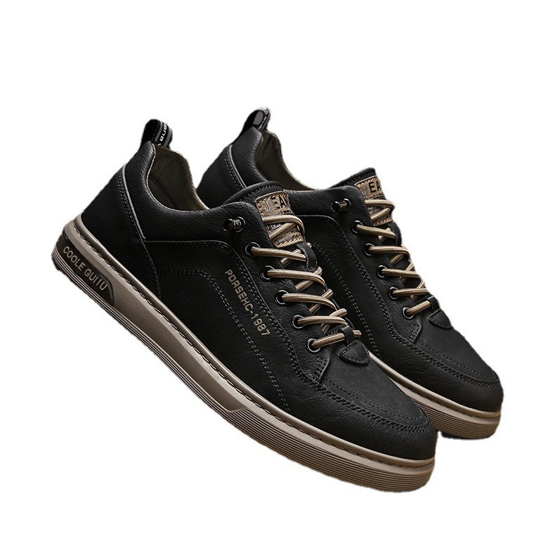 Men's Shoes 2024 New Winter Men's Casual Leather Shoes Korean Style Trendyy Versatile Sports Shoes Men's Small White Sneakers