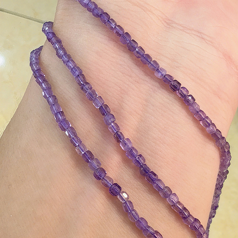 Amethyst Sugar Cube Natural Glue-Free Fortune Energy Stone